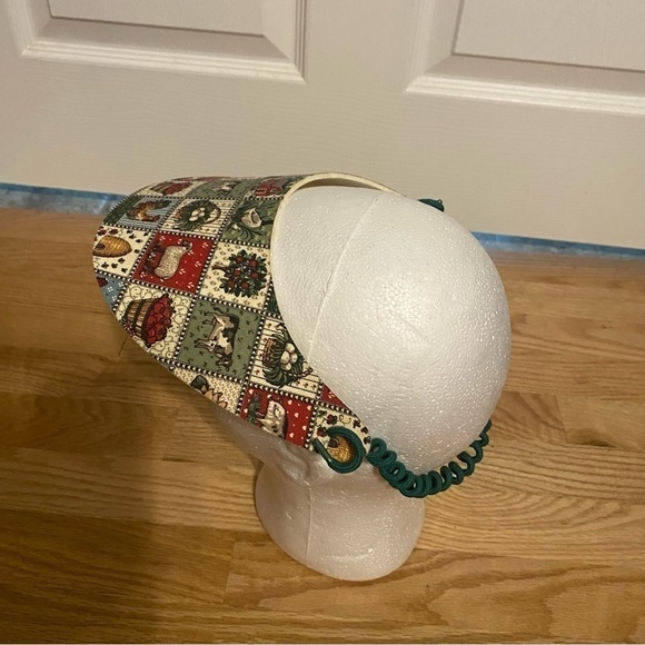 Vintage Chicken Gardening Visor Farming Honey Bee Cow Apples Sheep Barn - Picture 5 of 6